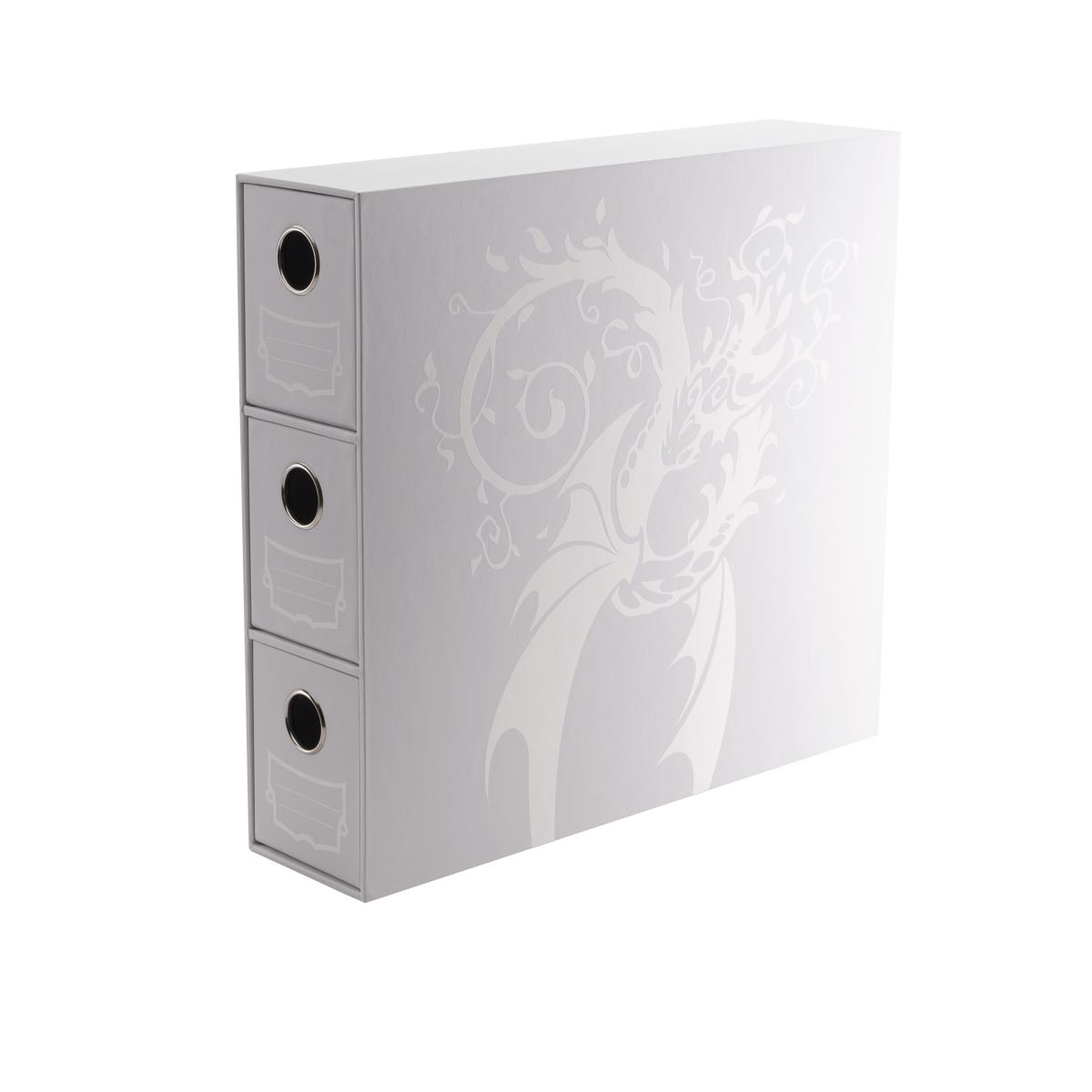 Dragon Shield Fortress - 3-Card Drawers Vertical - White – AT33703