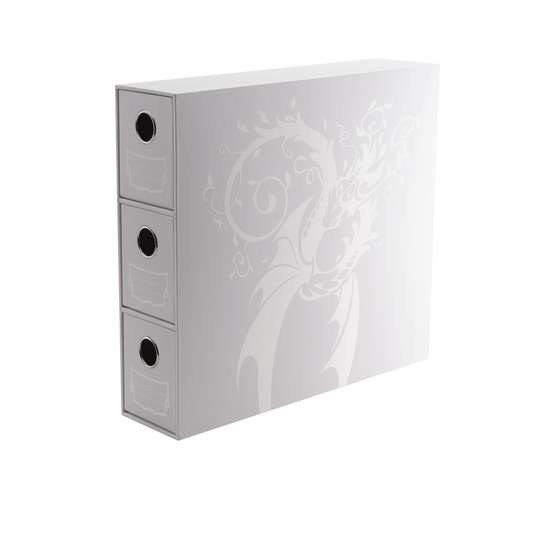 Dragon Shield Fortress - 3-Card Drawers Vertical - White – AT33703