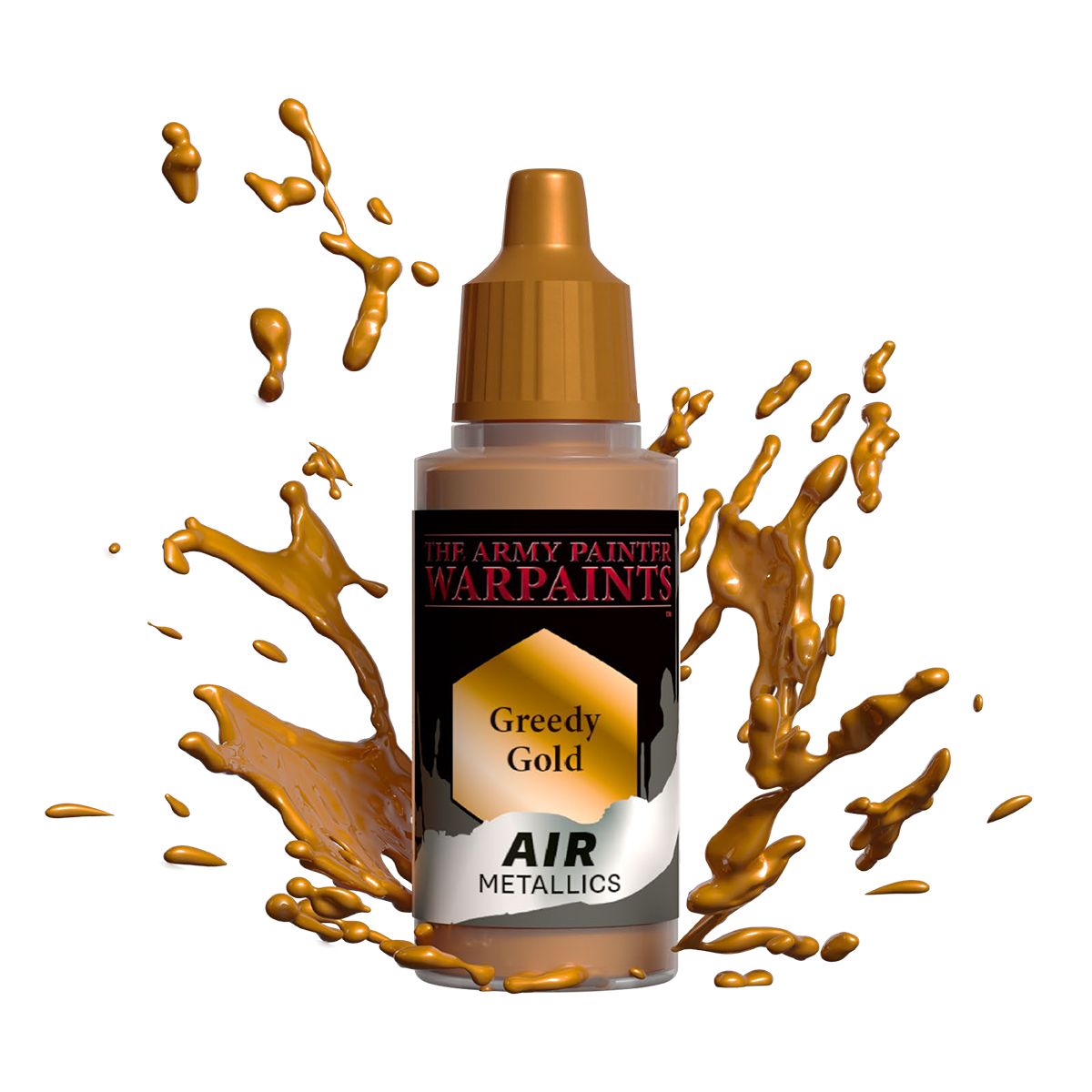 The Army Painter Warpaints Air Metallics: Greedy Gold 18 ml – paint bottle