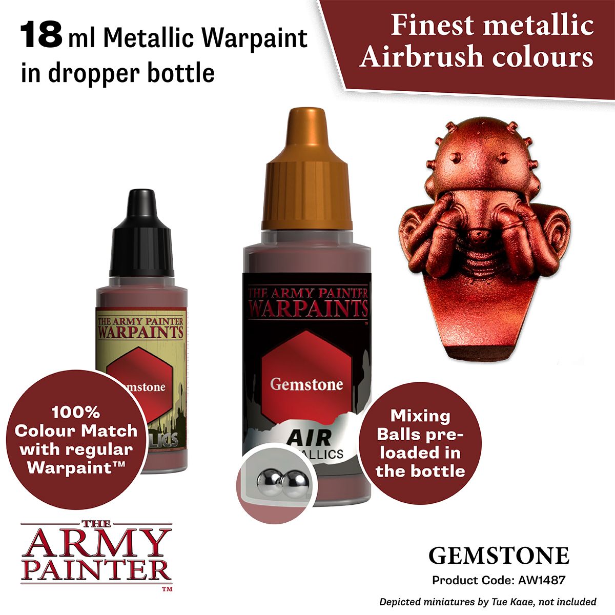 The Army Painter Warpaints Air Metallics: Gemstone 18 ml – colour and application example