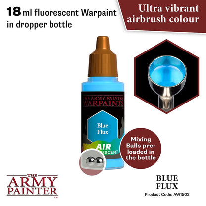 The Army Painter Warpaints Air Fluorescent: Blue Flux 18 ml – colour and application example