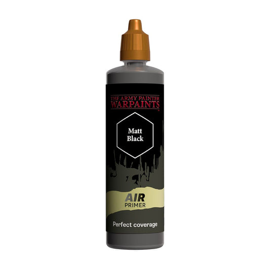 The Army Painter Warpaints Air: Matt Black Primer, 100 ml – paint bottle