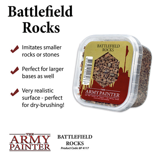 The Army Painter Battlefield Basing: Battlefield Rocks – product and packaging