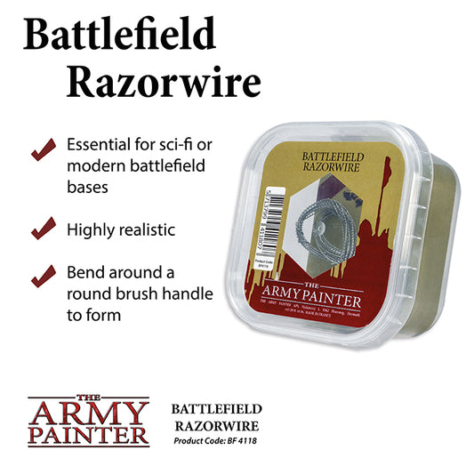 The Army Painter Battlefield Basing: Battlefield Razorwire – product and packaging