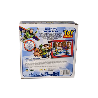 Toy Story - Buzz to the Rescue, Loopin' Louie – game box back with contents illustration