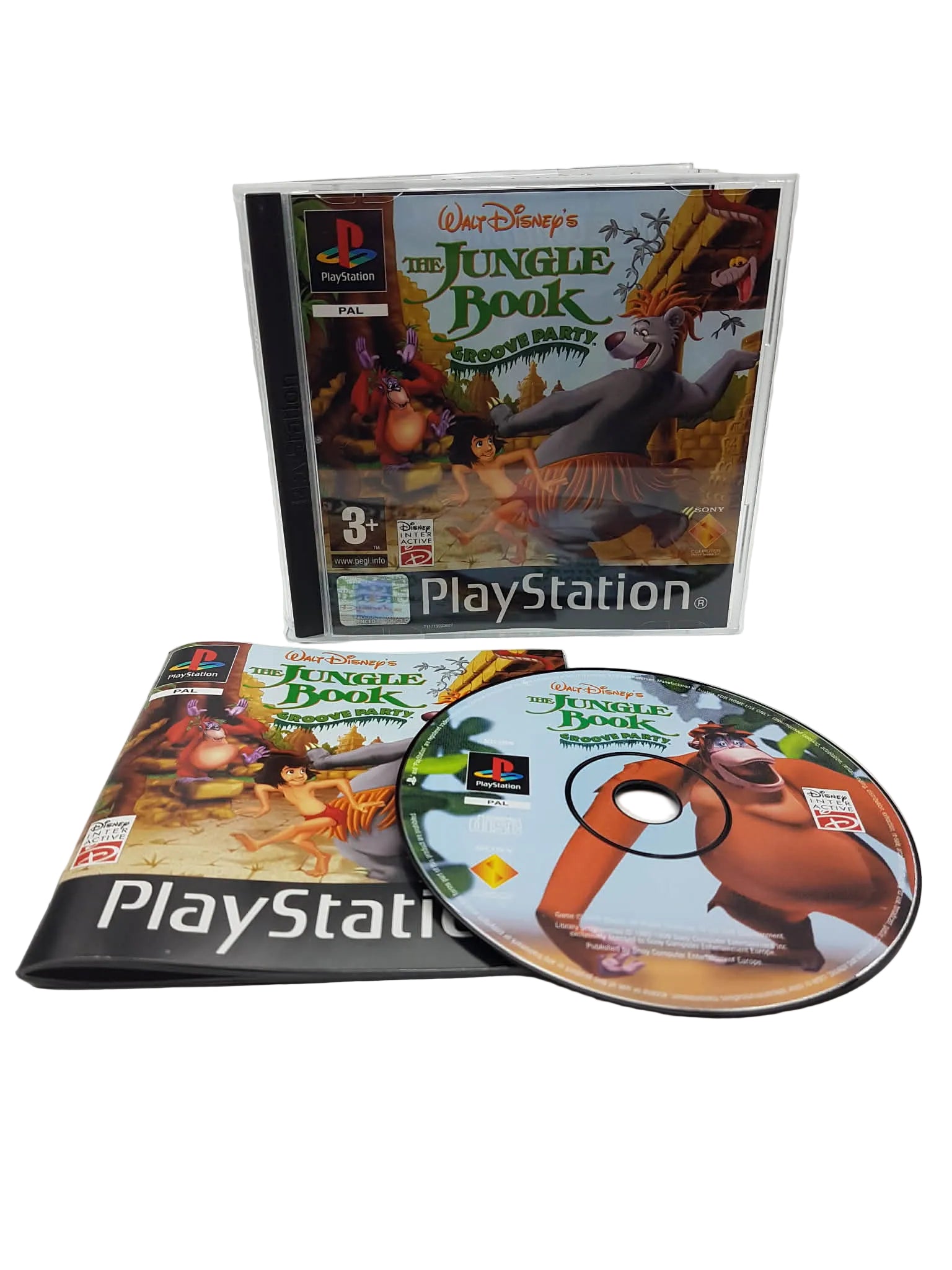 PlayStation game case and disc titled 'The Jungle Book' on a white background