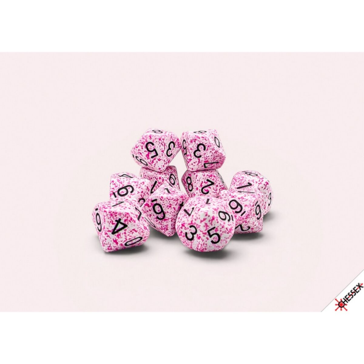Chessex Speckled Pink D10 Dice (10)