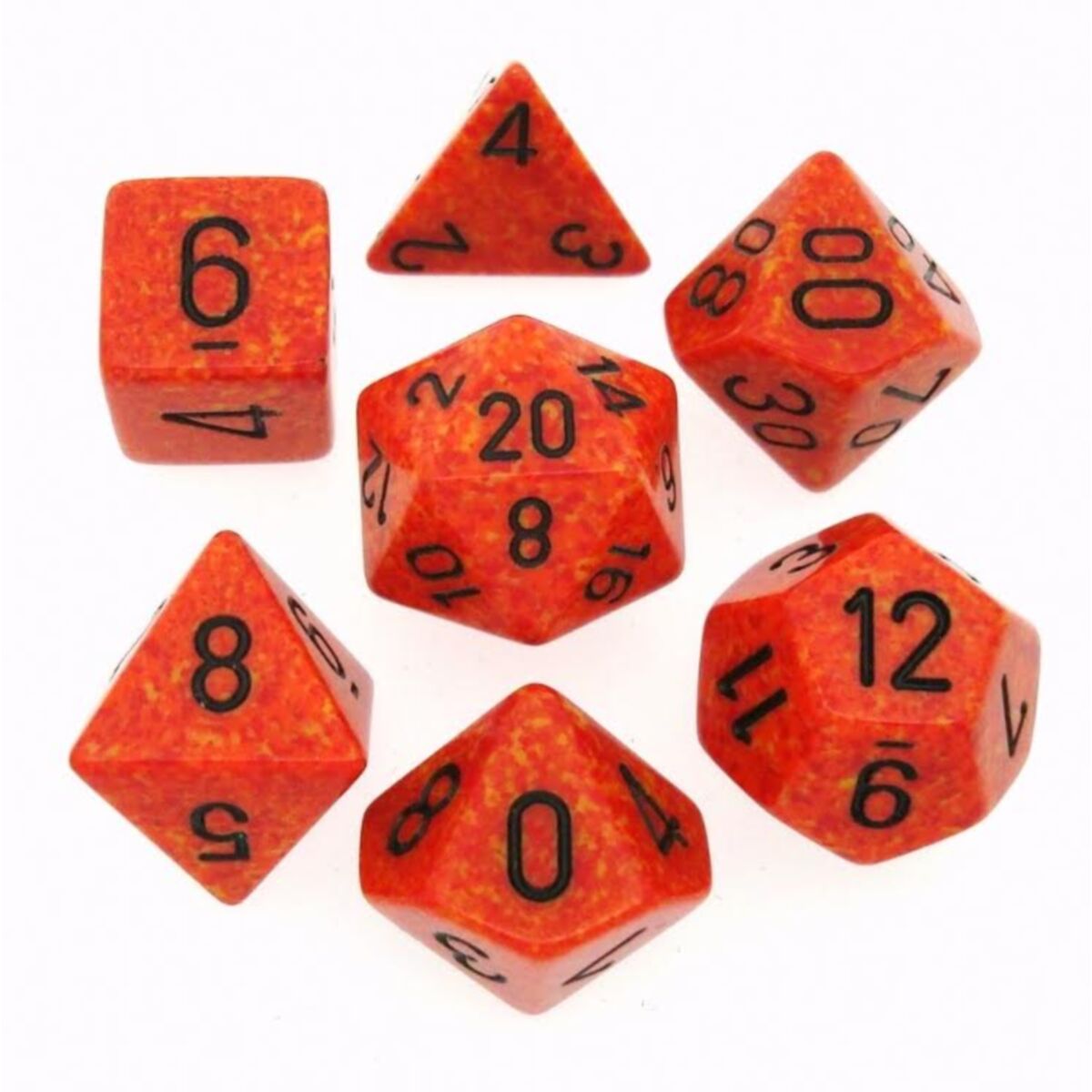 Chessex Speckled Fire 7-Piece RPG Dice Set