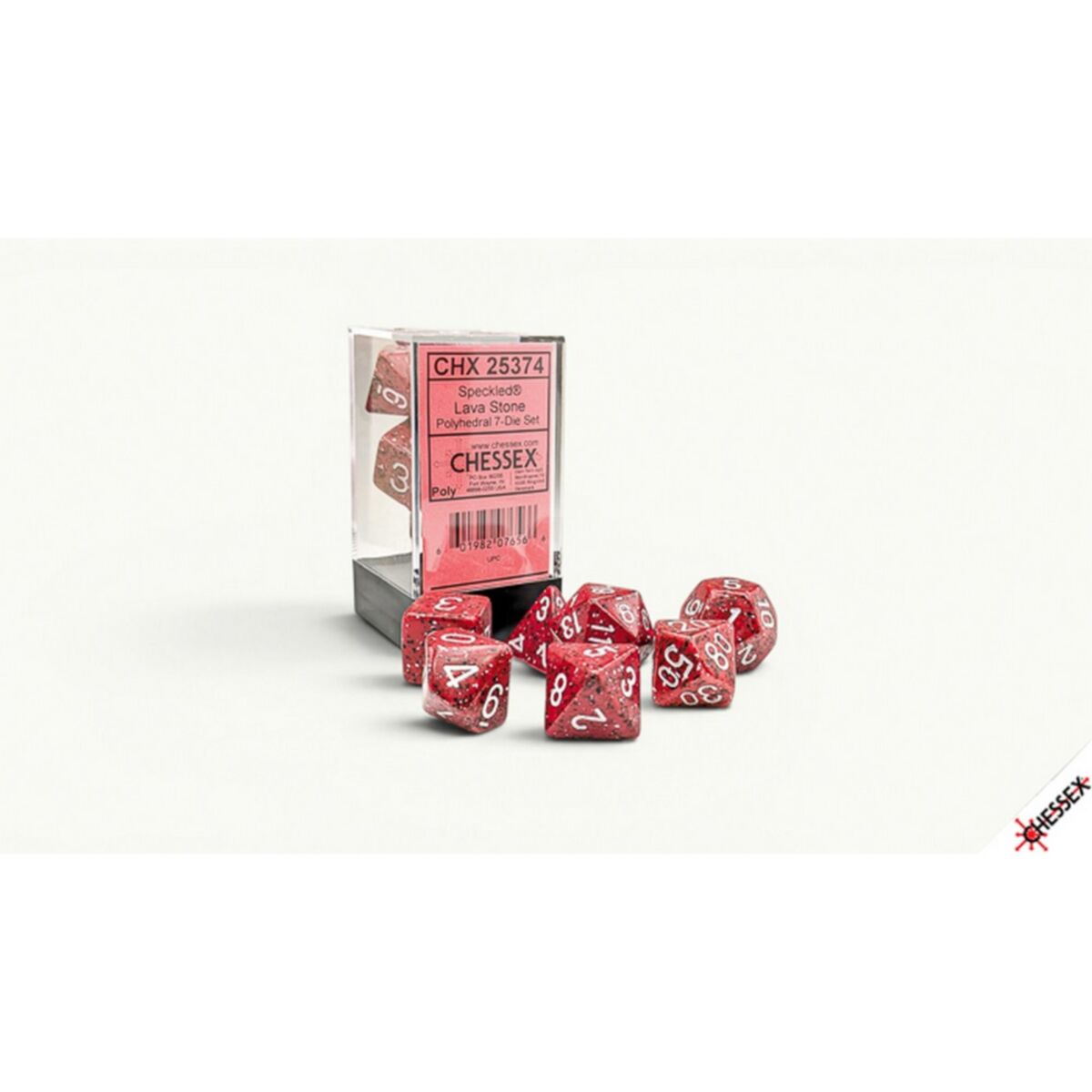 Chessex Speckled Lava Stone 7-Piece RPG Dice Set