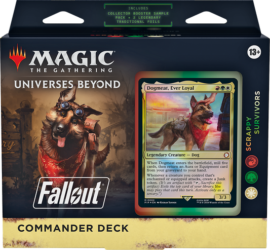 Magic The Gathering Fallout Scrappy Survivors Commander deck official packaging