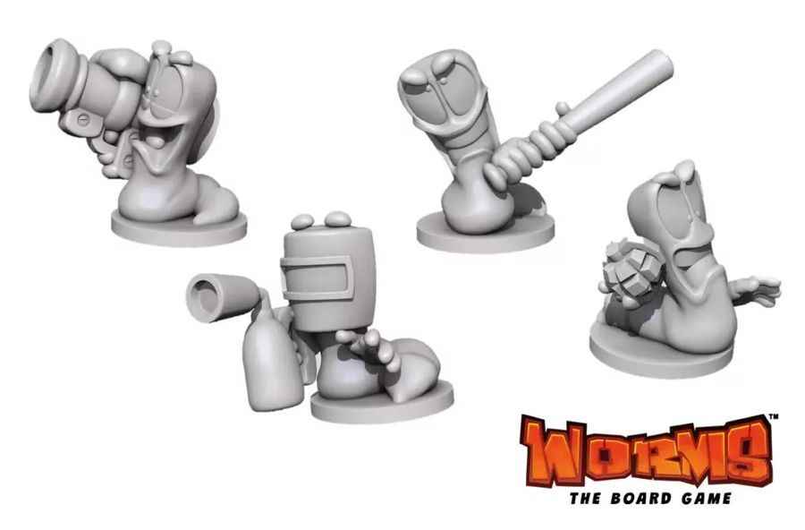 Worms: The Board Game - Mayhem Collector's Edition – Worms character figures