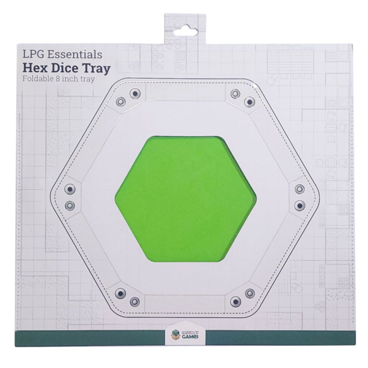 LPG Essentials Hex Dice Tray 6" Green