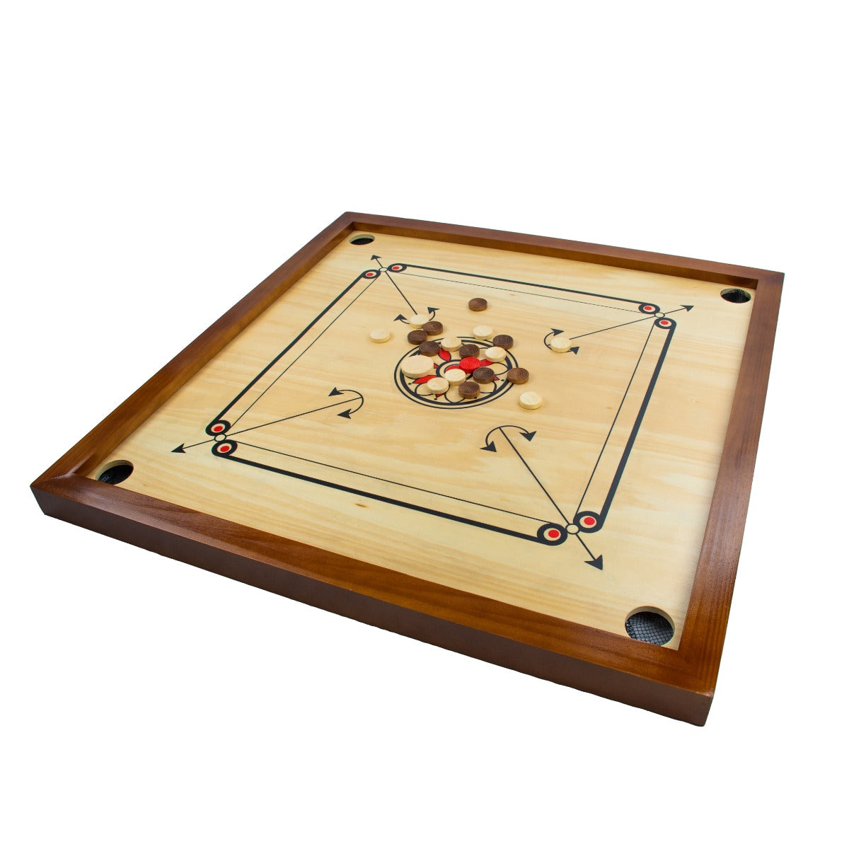 LPG Classics Tournament Carrom Board – 81 cm – wooden carrom board photographed at an angle