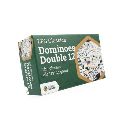 LPG Classics Dominoes Double 12 – 91-Piece Traditional Dominoes Game Set with Carry Bag