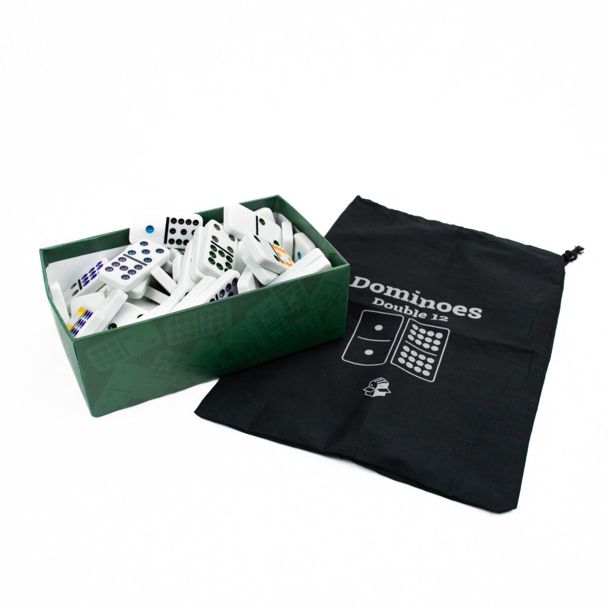 LPG Classics Dominoes Double 12 – 91-Piece Traditional Dominoes Game Set with Carry Bag