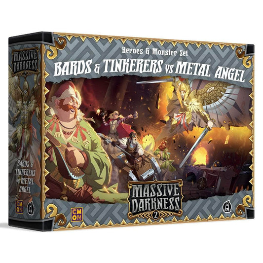 Massive Darkness 2: Bard & Tinkerer Vs Metal Angel (Retail Pre-Order Edition) Retail Board Game Expansion CMON KS001681A