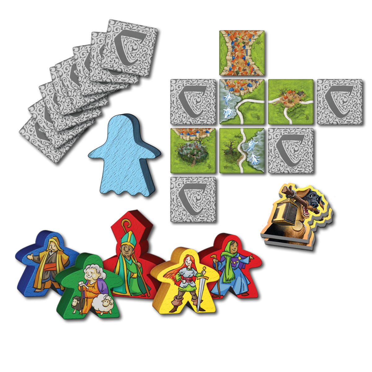 Mists Over Carcassonne – ghost meeples and landscape tiles