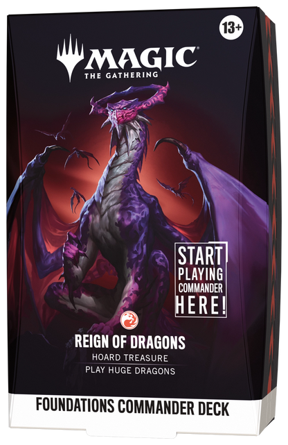 Magic: The Gathering Foundations Commander Deck — Reign of Dragons box art
