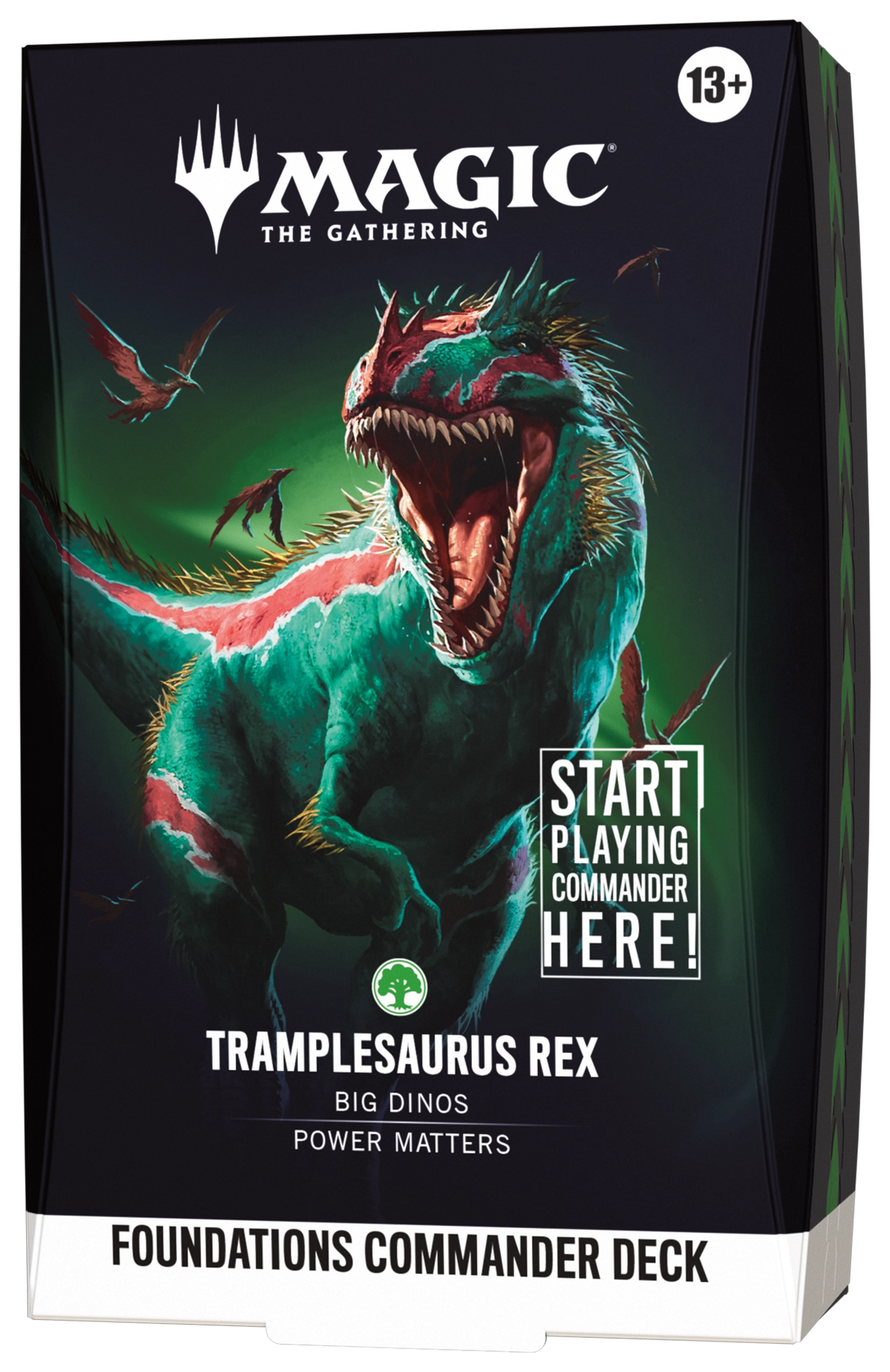 Magic: The Gathering Foundations Commander Deck — Tramplesaurus Rex box art