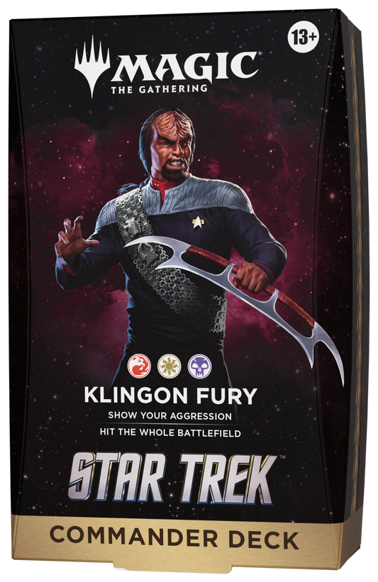Magic: The Gathering | Star Trek Klingon Fury Commander Deck official packaging