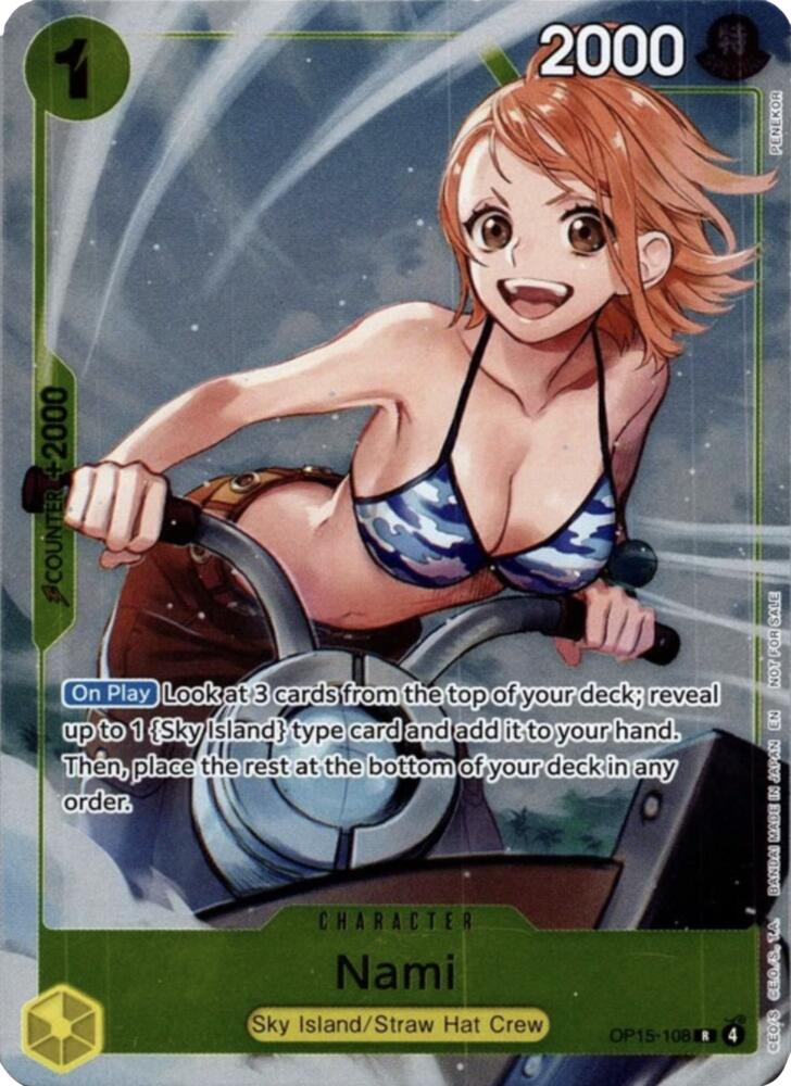 Nami OP15-108 Dash Pack card, Adventure on Kami's Island