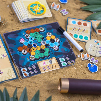 Rivages – map sheets and tokens during play