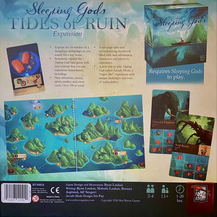 Sleeping Gods: Tides of Ruin Expansion | Cooperative Adventure Board Game for 1–4 Players
