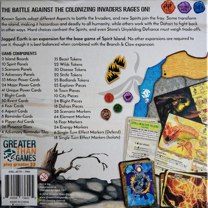 Spirit Island: Jagged Earth Expansion | Cooperative Strategy Board Game Expansion | 1–6 Players | Ages 13+