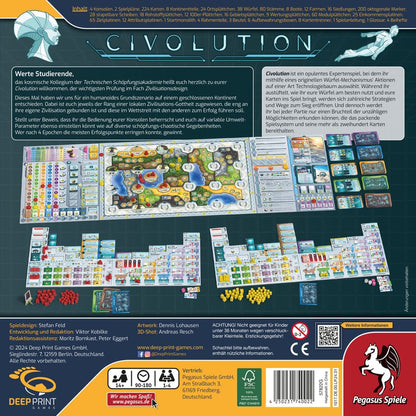 Civolution Board Game | Expert Civilization Strategy & Dice Selection Euro Game | 1–4 Players | Ages 14+ | 90–180 Minutes
