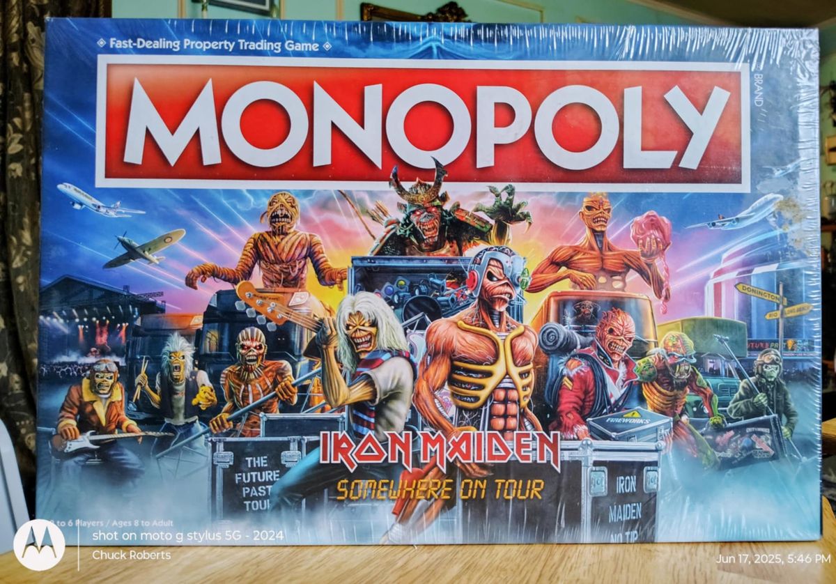 Monopoly: Iron Maiden Edition Board Game | Heavy Metal Collectible Monopoly | Iron Maiden Tours, Eddie Bucks & Custom Tokens | 2–6 Players