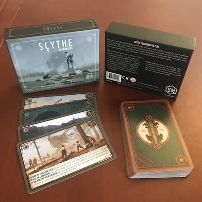 Scythe: Encounters Expansion – expansion cards and box