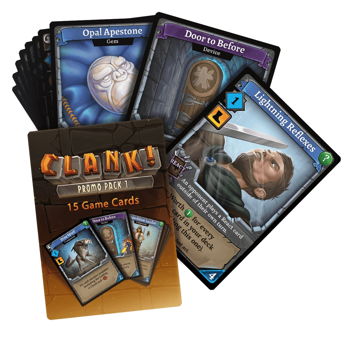 Clank! Promo Pack 1 – promo pack packaging and cards