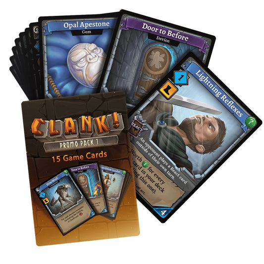 Clank! Promo Pack 1 – promo pack packaging and cards