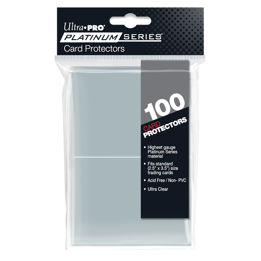 Ultra PRO Platinum Series Card Protector Sleeves 100ct for Standard Trading Cards – UP15221