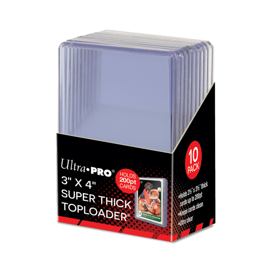 Ultra PRO 3" x 4" Super Thick 200PT Toploader Sleeves (10ct) – UP15286