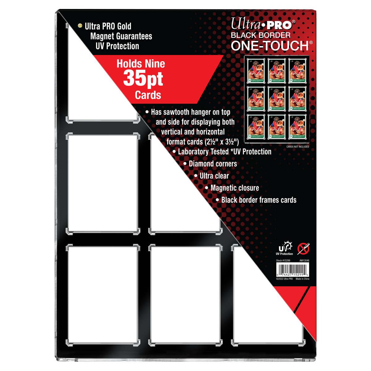 Ultra PRO 35PT 9-Card Black Border UV ONE-TOUCH Magnetic Holder – UP15299