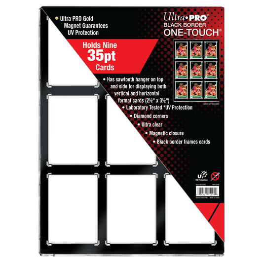 Ultra PRO 35PT 9-Card Black Border UV ONE-TOUCH Magnetic Holder – UP15299