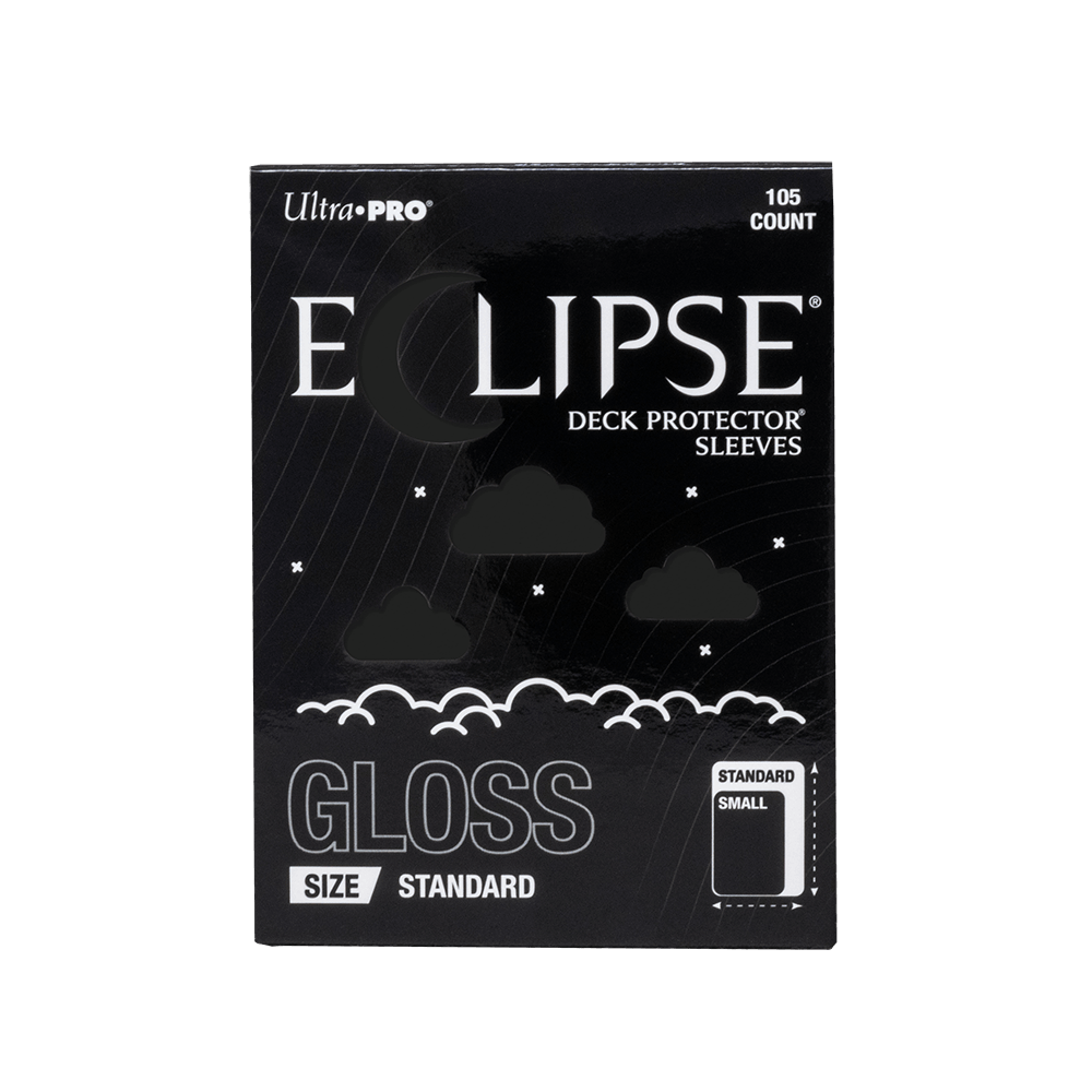 Ultra PRO ECLIPSE Gloss Standard Deck Protector Sleeves: Jet Black - 105ct – UP16700