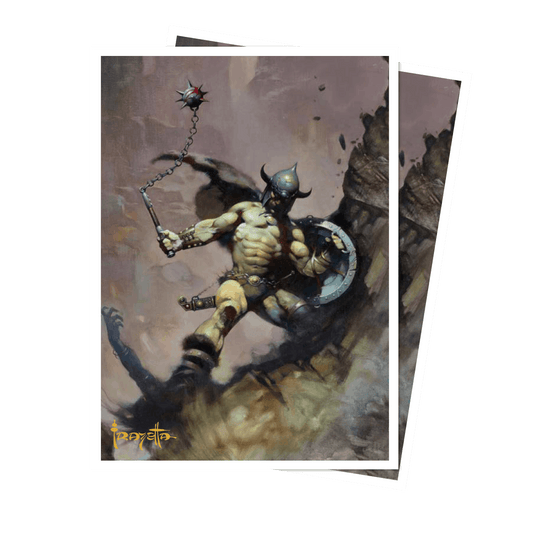 Ultra PRO Artist Spotlight: Frank Frazetta - "Warrior with Ball and Chain" APEX Deck Protector Sleeves for Tabletop Gaming – UP16754