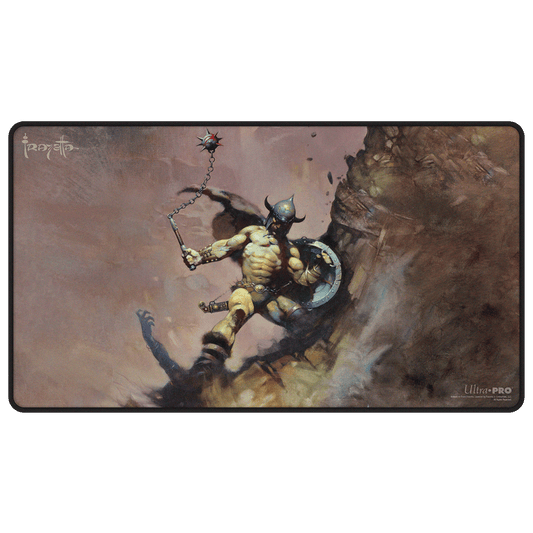Ultra PRO Artist Spotlight: Frank Frazetta - "Warrior with Ball and Chain" Black Stitched Playmat – UP16755