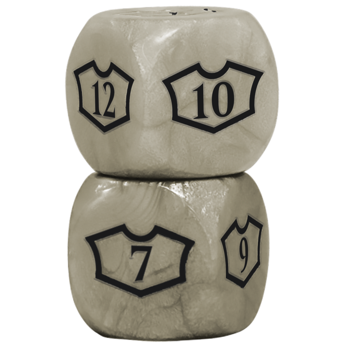 Ultra PRO Deluxe D6 Loyalty Dice Set (4ct) with 7-12 for Magic: The Gathering – Plains White – UP18604
