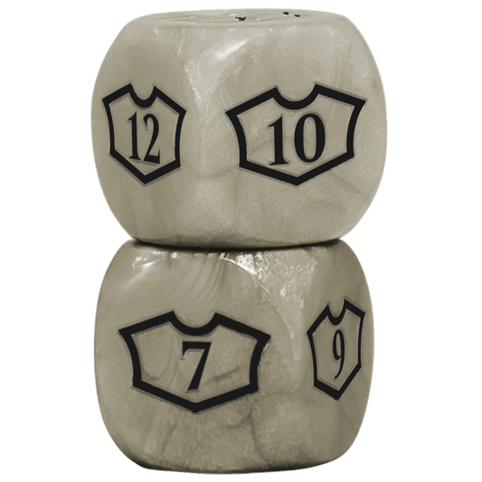 Ultra PRO Deluxe D6 Loyalty Dice Set (4ct) with 7-12 for Magic: The Gathering – Plains White – UP18604