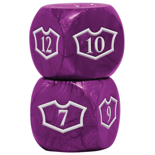 Ultra PRO Deluxe D6 Loyalty Dice Set (4ct) with 7-12 for Magic: The Gathering – Swamp Purple – UP18606