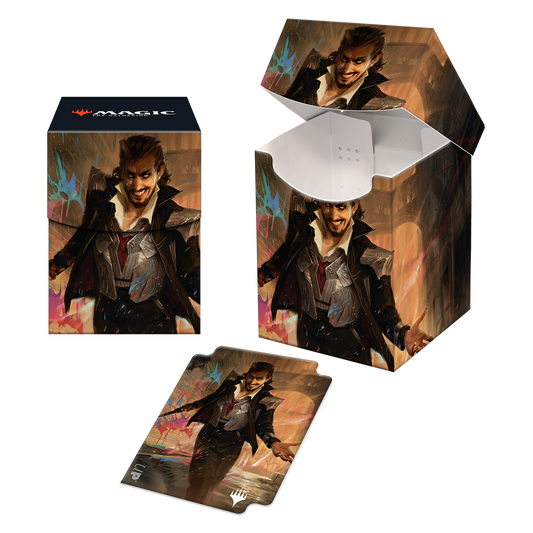 Ultra PRO Streets of New Capenna Anhelo the Deacon Commander 100+ DECK BOX for Magic: The Gathering – UP19340