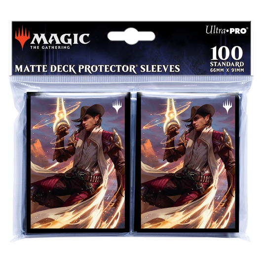 Ultra PRO Outlaws of Thunder Junction Kellan, the Kid Key Art Deck Protector Sleeves (100ct) for Magic: The Gathering – UP38356