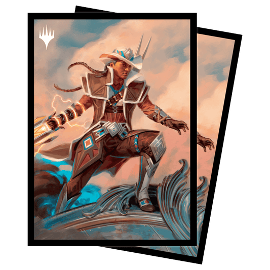 Ultra PRO Outlaws of Thunder Junction Annie Flash, The Veteran Key Art Deck Protector Sleeves (100ct) for Magic: The Gathering – UP38358