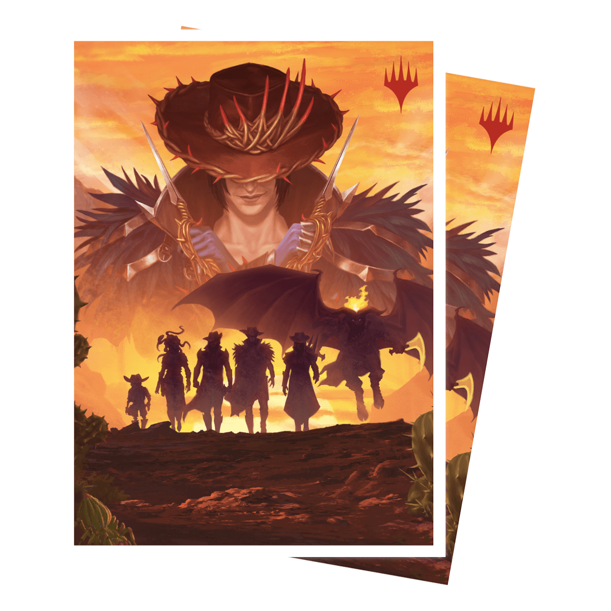 Ultra PRO Outlaws of Thunder Junction Gang Silhouette 105ct APEX Deck Protector Sleeves for Magic: The Gathering – UP38370