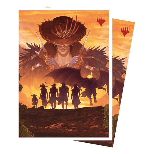 Ultra PRO Outlaws of Thunder Junction Gang Silhouette 105ct APEX Deck Protector Sleeves for Magic: The Gathering – UP38370