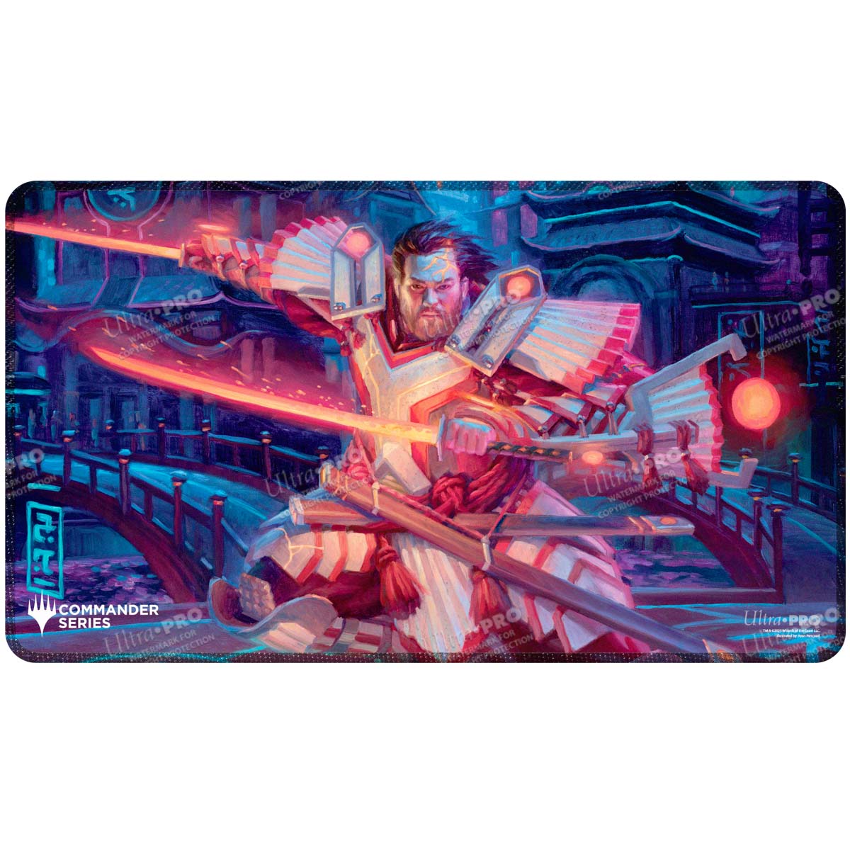 Ultra PRO Commander Series #5 - Three Color Wedge - Isshin Stitched Playmat for Magic: The Gathering – UP38473