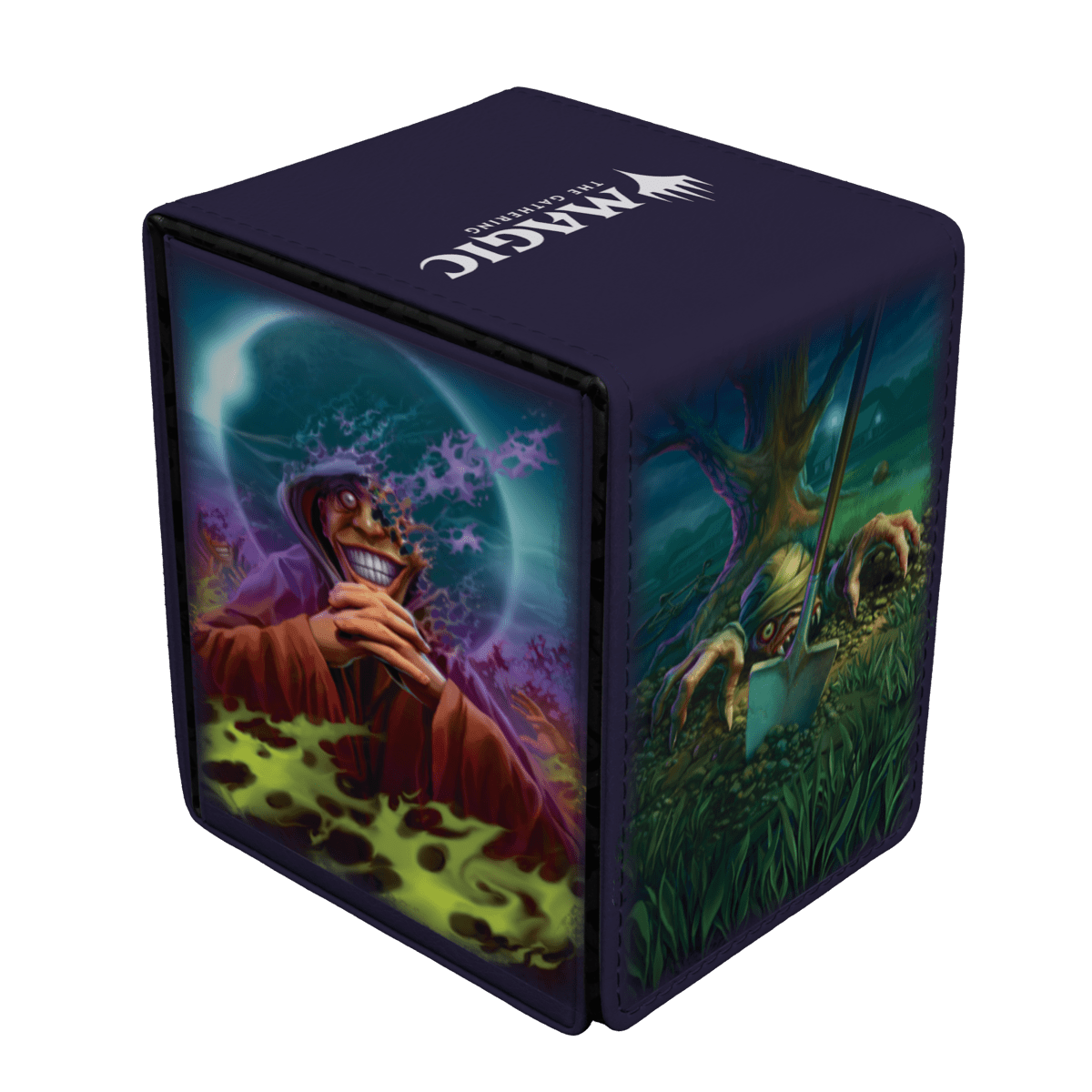 Ultra PRO Duskmourn Exhume, Crypt Ghast / Damnation ALCOVE Flip Deck Box for Magic: The Gathering – UP38600